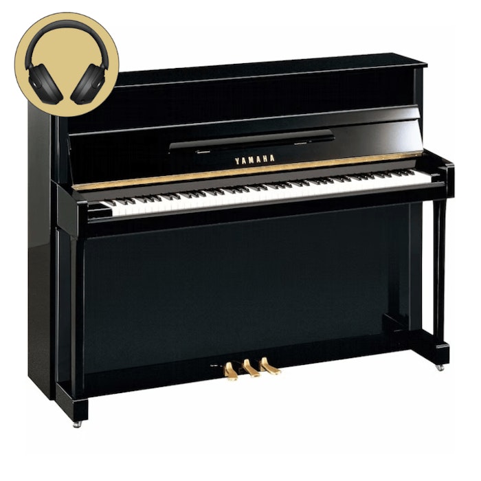 Yamaha B2E SC3 PE messing silent piano (zwart hoogglans) 
