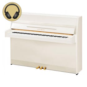 Yamaha B1 SC2 PWH messing silent piano (wit hoogglans) 
