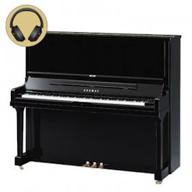 Yamaha SE132 PE messing silent piano (zwart hoogglans) 