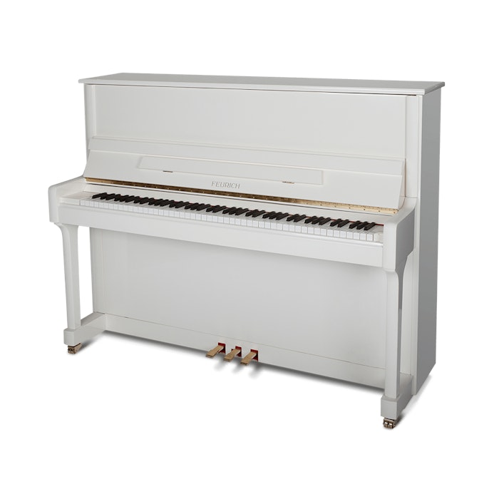 Feurich 122 Witte Messing Piano